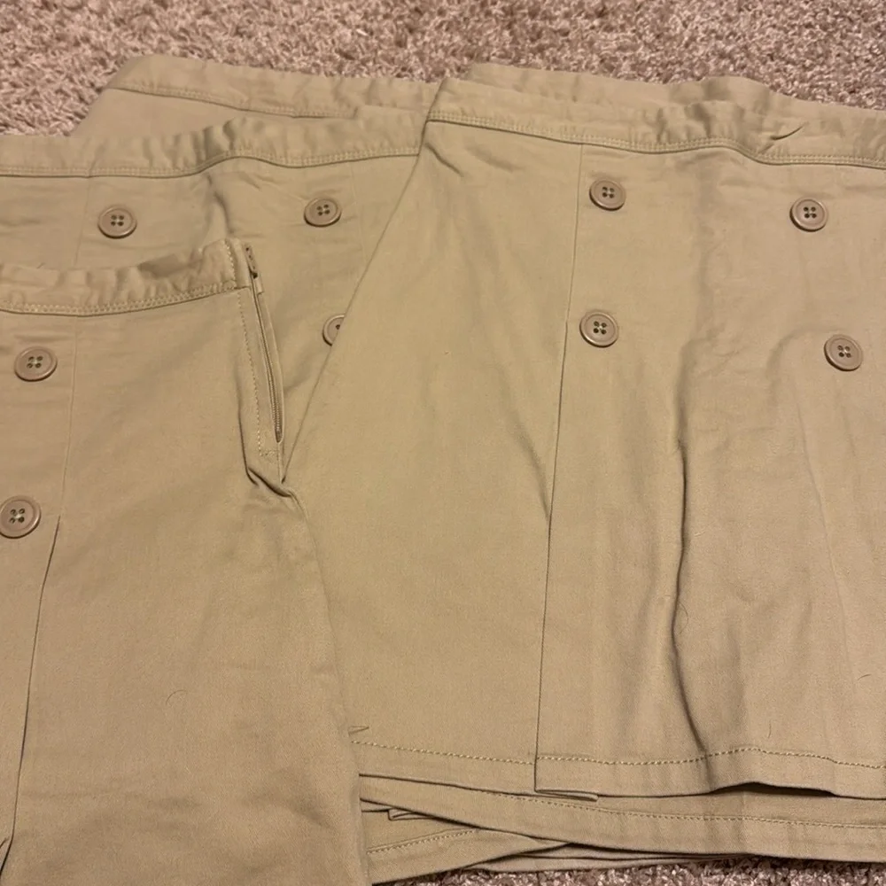 7pk The Children’s Place Girls Tan Button-Front Skort Uniform Style Size 10